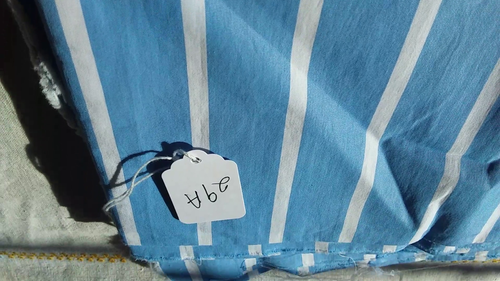 100 % Luxus Baumwolle Hemd blau/weiß gestreift 2,5 Yards 60" W - Bild 2 von 5