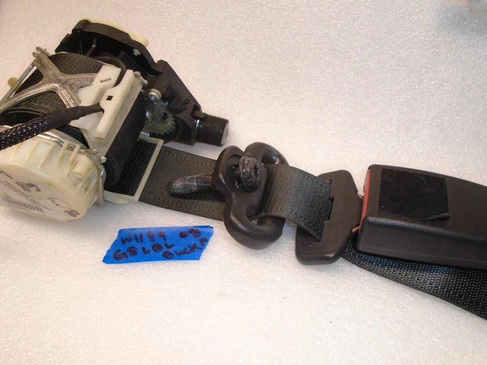 Pontiac G8 2008-2009 *conductor delantero/cinturón de seguridad izquierdo y hebilla* OEM negro Foto 3 de 4