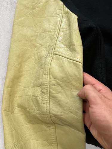 vintage 60s brill bros wool & leather varsity bomber jacket made in usa college - Picture 7 of 8