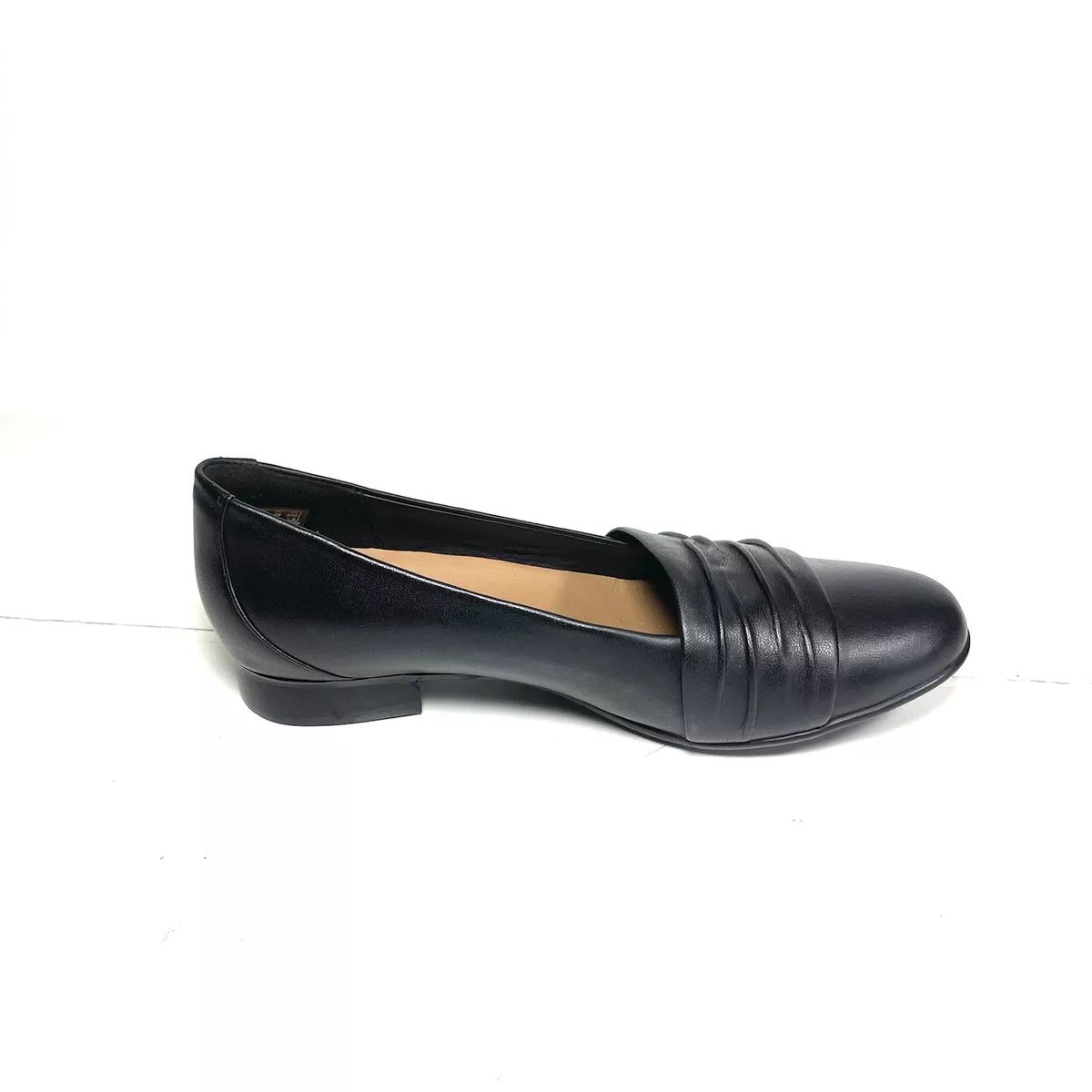 Clarks flat cheap black womens shoes