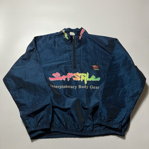 vintage surf style windbreaker anorak jacket size large