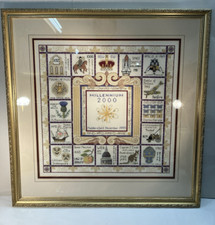 RARE Tapestry Picture Millennium 2000 Huddersfield Heavy Large Handmade 63x65cm