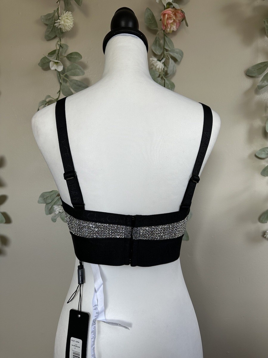 【DOLCE&GABBANA】スパンコール トライアングルブラ Dolce & Gabbana Runway Rhinestone Embellished Triangle Bra