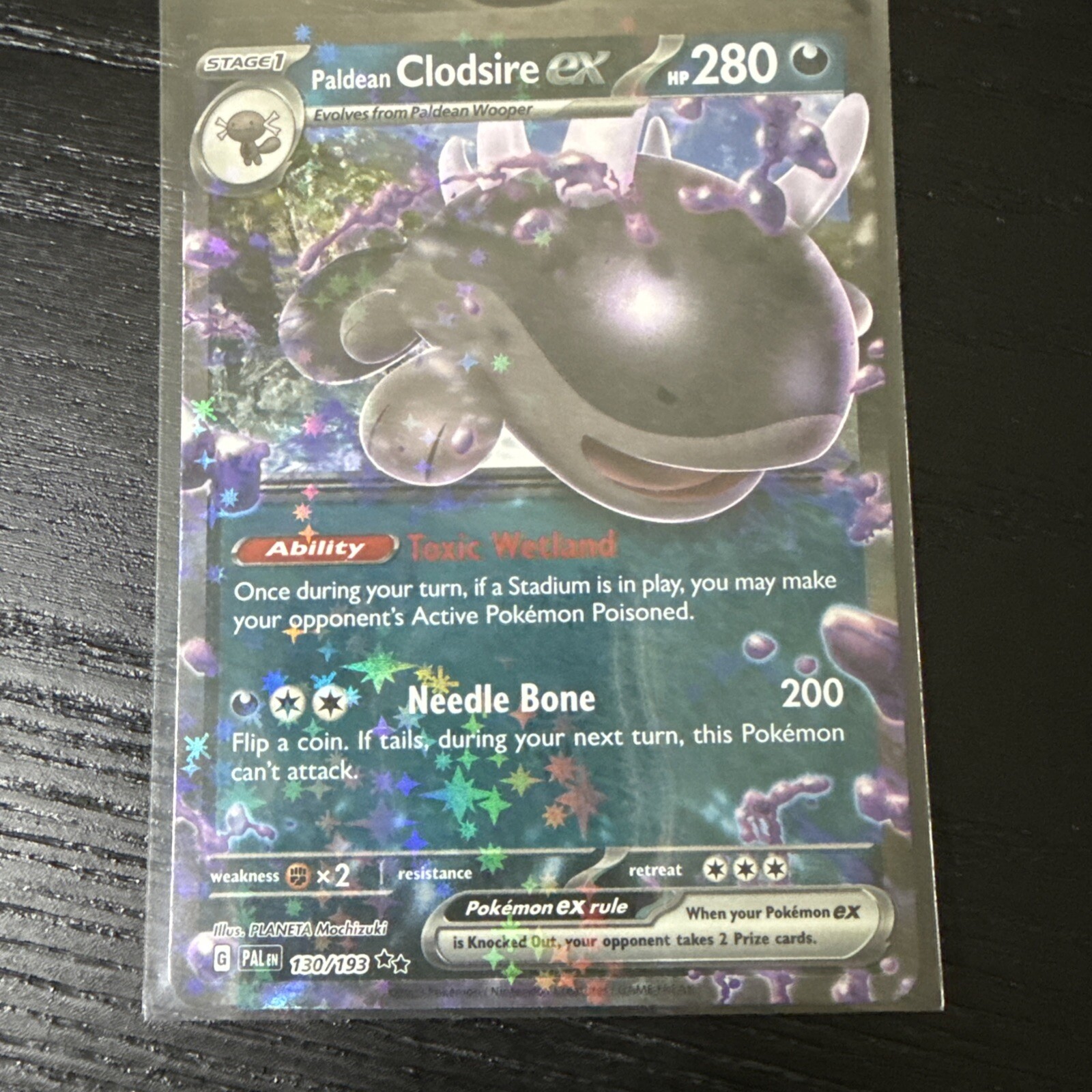 NM Pokemon Paldea Evolved Paldean Clodsire EX Double Rare 130 #130/193