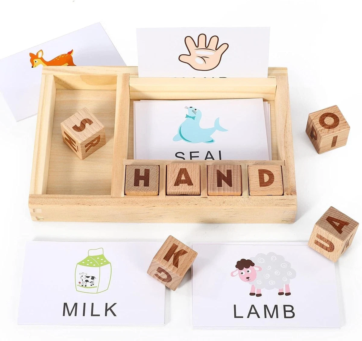 3 in 1 spell learning game wooden deals