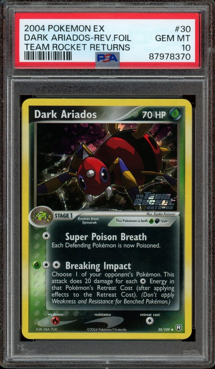 Pokemon PSA 10 EX Team Rocket Returns Reverse Holo Dark Pokemon PSA 10 EX Team Rocket Returns Reverse Holo Dark