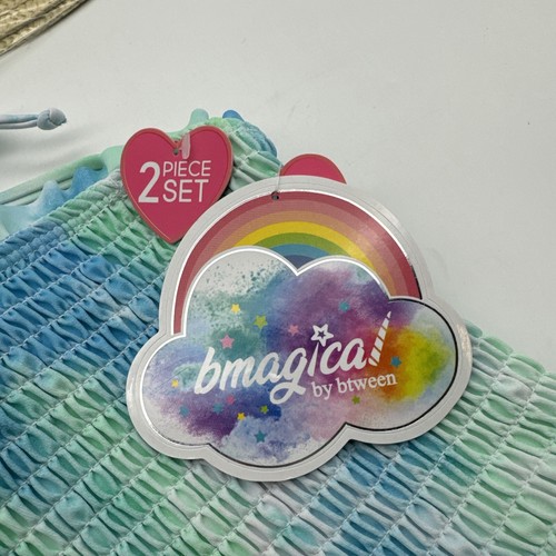 BMagical Btween Girls 2PC Swimsuit/Hat Size 7 Blue/green NEW Tags UPF 50+ - Picture 6 of 8
