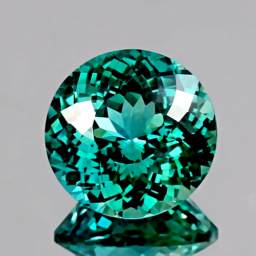 AAA 10 Ct Natural Nice Green Blue Sapphire Round Cut Certified Loose ...