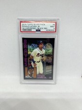 2019 Topps Silver Pack Ronald Acuna Jr 1984 Style Black Refractor/199 PSA 9 