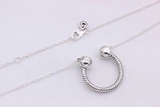 NWB Authentic PANDORA Moments U-shape Charm Pendant Necklace 925 Sterling Silver