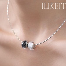 Transparent Glass Beads with Silver Foil, DIY Jewelry Making Charm Beads