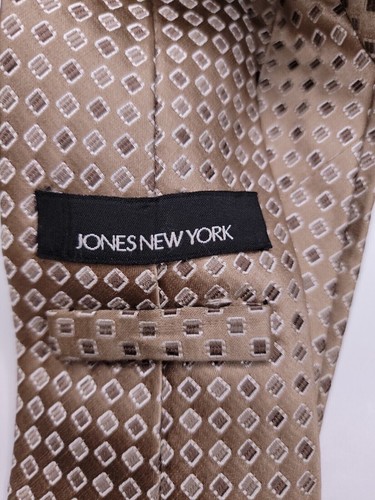Jones New York Mens Formal Necktie 59"Lx3.75"W Brown Neck Tie - Picture 3 of 4