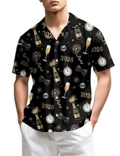 Happy New Year 2026 Hawaiian Shirt  Unisex S-5XL