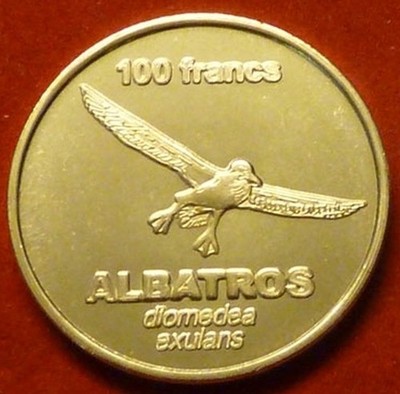 French Antarctic 100 Francs 2011 Wandering Albatross Bird 2026 Backside
