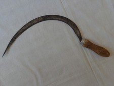 De colección Guadaña de Hoz de Mano Soviética URSS Hoja de Hierro Gancho Segador Herramienta Primitiva Antigua
