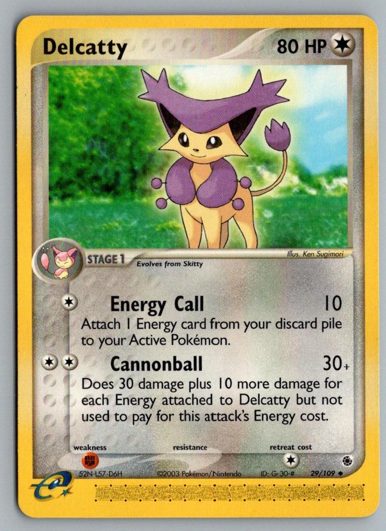 Delcatty 29/109 Uncommon Ruby & Sapphire Pokemon Lightly Played