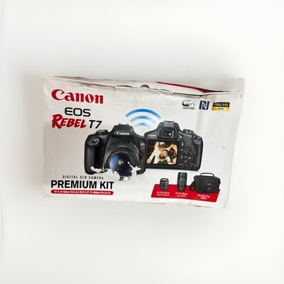 NEW Canon EOS Rebel T7 24.1MP Digital Camera (Kit 18-55mm and 75-300mm Lens)