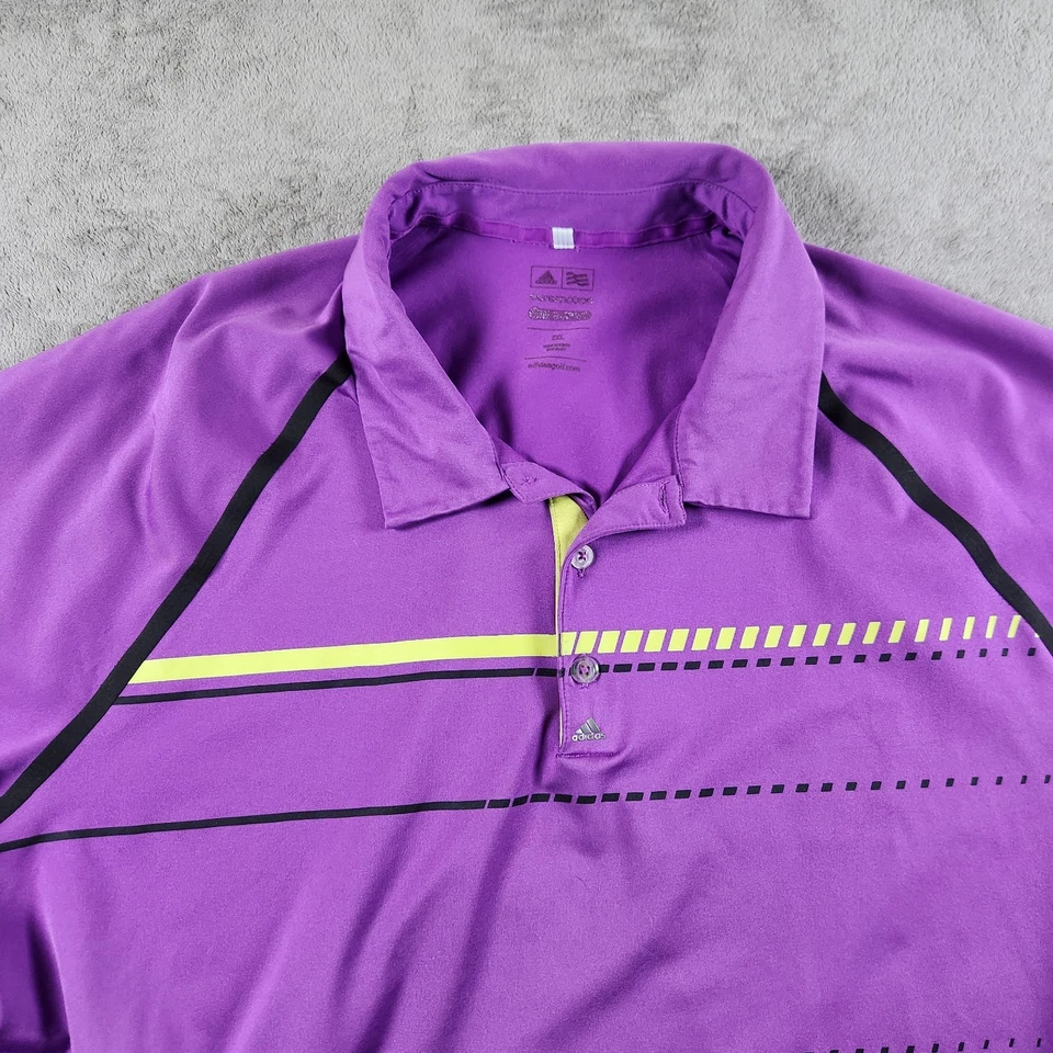 Polo de golf de manga corta ventilado Adidas Climacool para hombre talla 2XL Foto 2 de 4