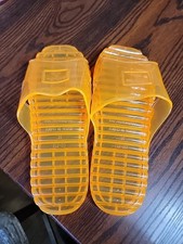 Bob Barker Orange Clear PVC Shower Sandals Size M 7-8 Men Prison Jail Inmate