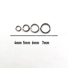 Antique Silver Color Open Jump Rings 21 Gauge Round Connectors 4mm 5mm 6mm 7mm