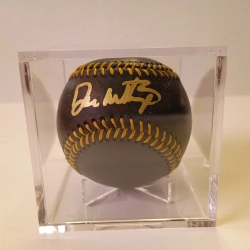 Don Mattingly Signed Black And Gold Baseball Beckett COA - New York Yankees