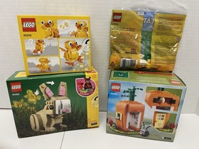 New Lego Easter Spring Builds 40449 Carrot House 40463 Bunny 40202 Chick 30579