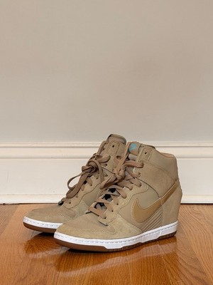 Nike Dunk Sky Hi Essential Wedge Sneaker Desert Camo Women s Size 10