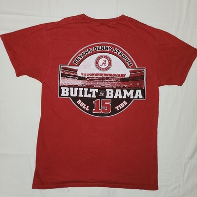 Alabama Crimson Tide TShirt Mens Med Bryant Denny Stadium Built By Bama Jerzees 