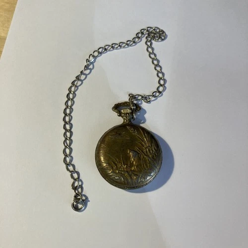 Andre Rivalle 17 Jewels Pocket Watch Bird Dog/Duck Hunter Swiss Made Working