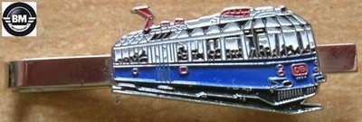 Krawattenklammer E-Triebwagen Gläserner Zug blau blue Railway Art. 8024