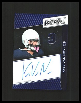 2014 Kyle Van Noy Rookie Auto Press Pass Showbound Blue /99 #SB-KVN Lions