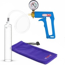 LeLuv Penis Pump with Gauge Premium Maxi Handle Vacuum Pump, Clear Hose 9" L...
