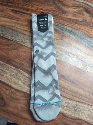 2 PACK Stance Men's Crew Socks Large Chevron Dye& Solid 6-12 Shoe Size 