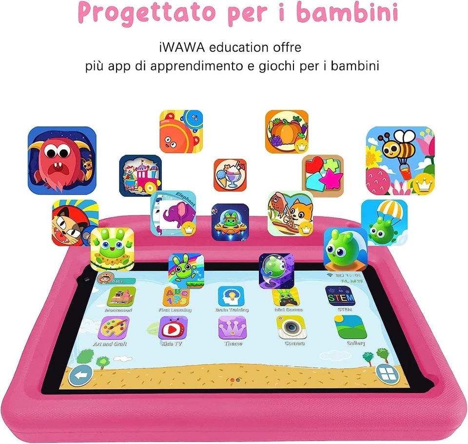 Tableta para Niños 7 Pulgadas, Android 11 , 32GB ROM, Wifi, Bluetooth, GPS , - Imagen 3 de 4