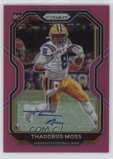 2020 Panini Prizm Rookie Pink Prizm Auto Thaddeus Moss #386 Auto he0