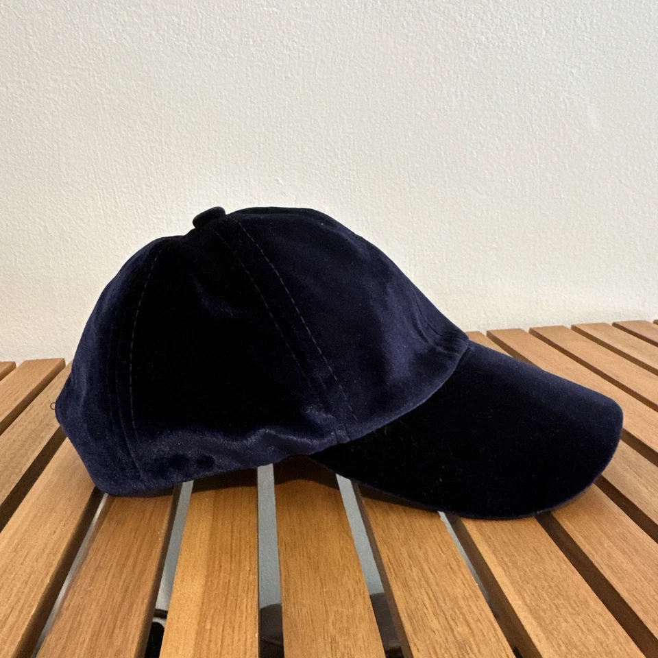 Sombrero de gamuza azul gorra correa trasera sombreros mágicos ajustables para mujer Foto 2 de 4