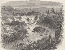 USA. Falls of the Potomac c1880 old antique vintage print picture