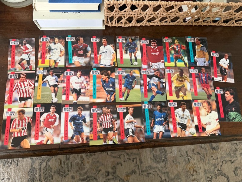 Pro Set English League Soccer 1990-91 Trading Card Lot of 26 English Premier