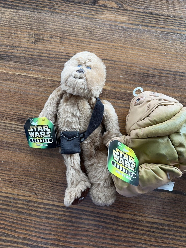 Lote de 5 gorros Star Wars Kenner Plush Buddies novos com etiquetas - Imagem 4 de 4