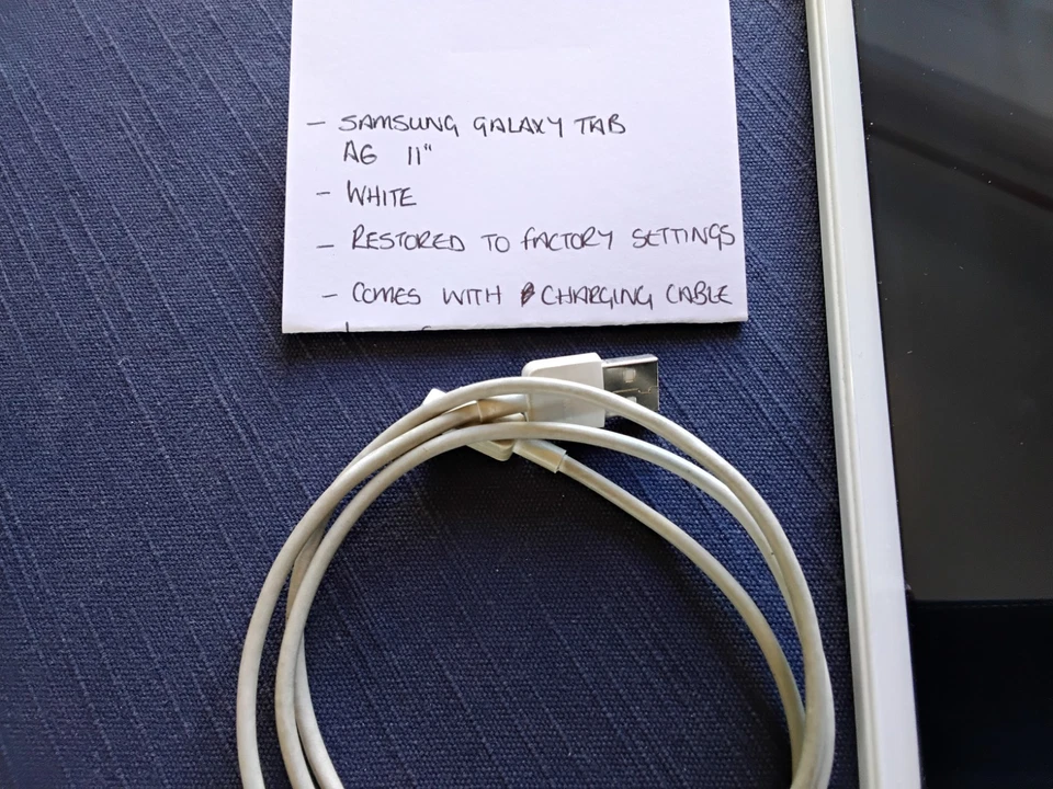 Samsung Galaxy Tab A6 SM-T580 10.1" Wif Tablet white Grade A Very Good Condition - Image 2 of 4