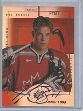 Taylor Pyatt 1999/2000 Upper Deck SPX Autograph Rookie #0456/1999