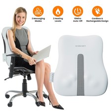 Cordless Heated Electric Back Massager Walking Massage Full Back Support Cushion