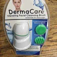 Facial Cleansing Brush Derma Care Vibrating Exfoliating Massaging Silicone Head