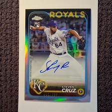Topps Chrome Rookie Autographs Steven Cruz #RA-SC Refractor Royals 2024 /499