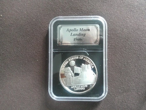 Apollo Moon Landing American History Silver Bullion