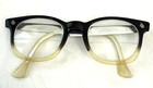 Vintage '50s American Optical AO Tri-Tone Safety Glasses Black, Natural & Silver — photo 4