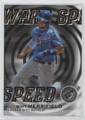 2019 Topps Stadium Club Warp Speed Black Foil 61/99 Whit Merrifield #WS-10 8cg
