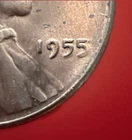1955P Lincoln Wheat Cent Penny Poor Man's Double Die BU Actual Coin Pics 1454