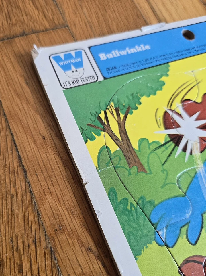 Vtg Rocky And Bullwinkle Frame-Tray Children's Puzzle Ping Pong - Image 2 of 4