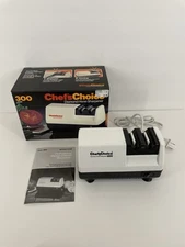 CHEF'S CHOICE 300 Diamond Hone Knife Sharpener - White in Box with Manual TESTED